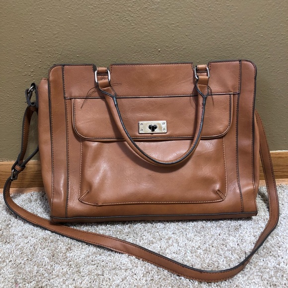 merona leather purse